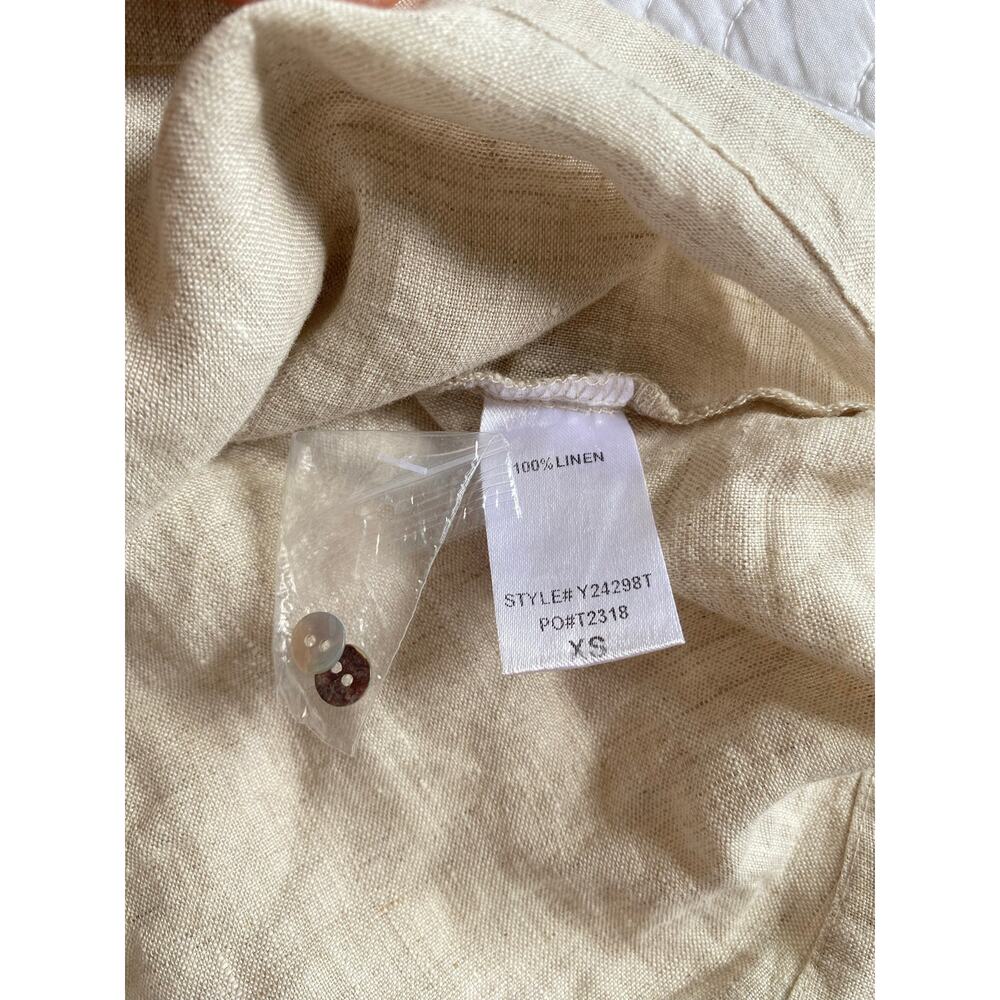 Tuckernuck Natural Linen Tully Crop Top Ava Shorts Matching Set Outfit XS - Picture 10 of 13